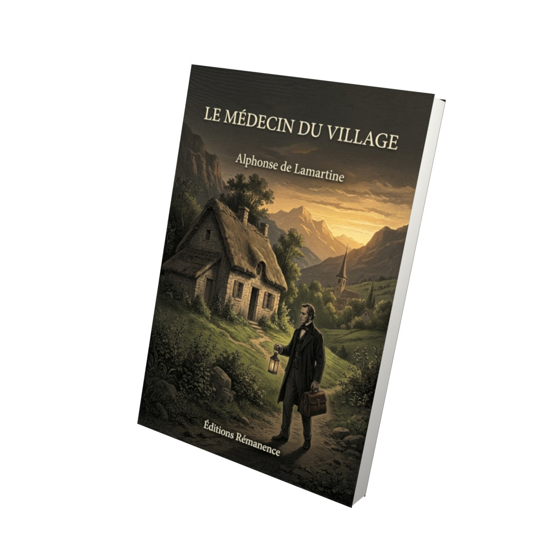 Livre Le Médecin du village par Alphonse de Lamartine - Vue 3D - Editions Remanence