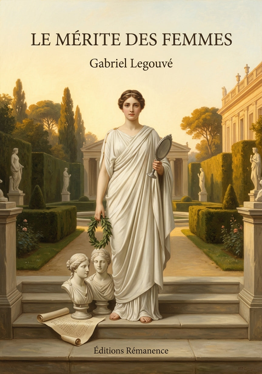 Livre Le Mérite des femmes par Gabriel Legouvé - Couverture - Editions Remanence