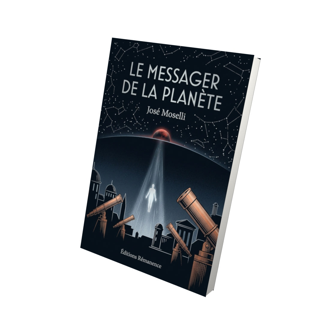 Livre Le Messager de la planète par José Moselli - Vue 3D - Editions Remanence
