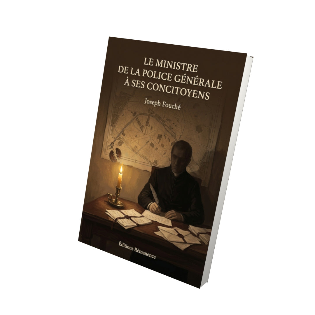 Livre Le Ministre de la police générale à ses concitoyens par Joseph Fouché - Vue 3D - Editions Remanence