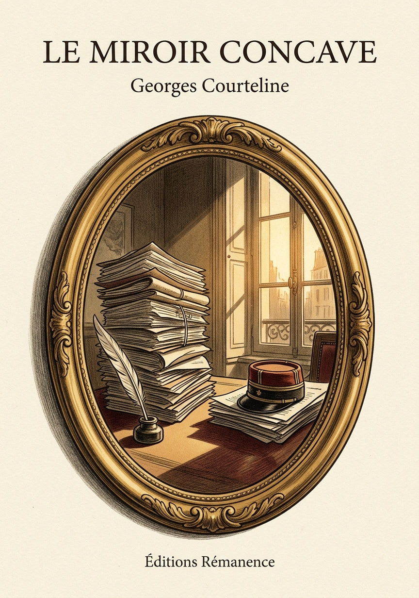 Livre Le Miroir concave par Georges Courteline - Couverture - Editions Remanence