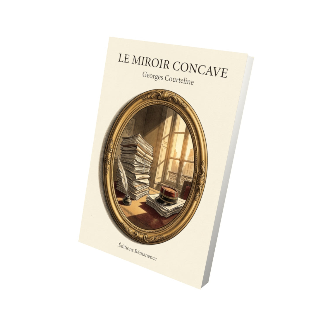 Livre Le Miroir concave par Georges Courteline - Vue 3D - Editions Remanence