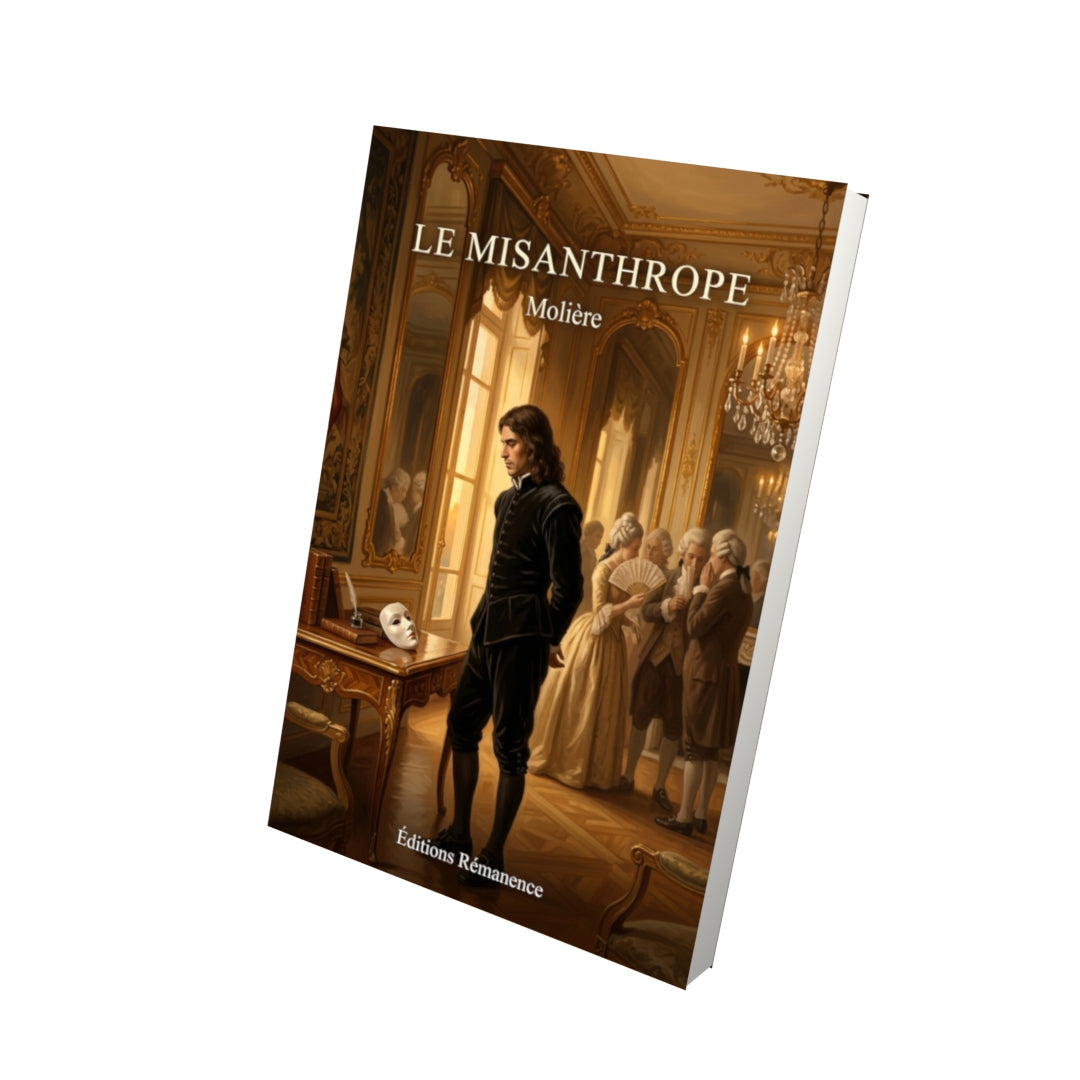 Livre Le Misanthrope par Molière - Vue 3D - Editions Remanence