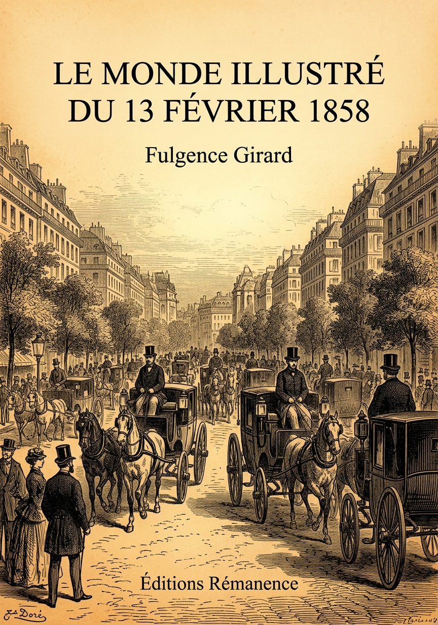 Livre Le Monde illustré du 13 février 1858 par Fulgence Girard - Couverture - Editions Remanence