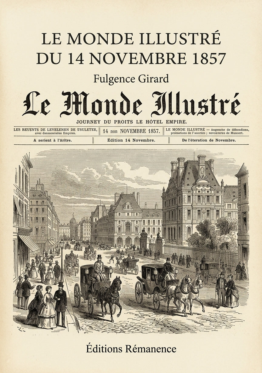 Livre Le Monde illustré du 14 novembre 1857 par Fulgence Girard - Couverture - Editions Remanence