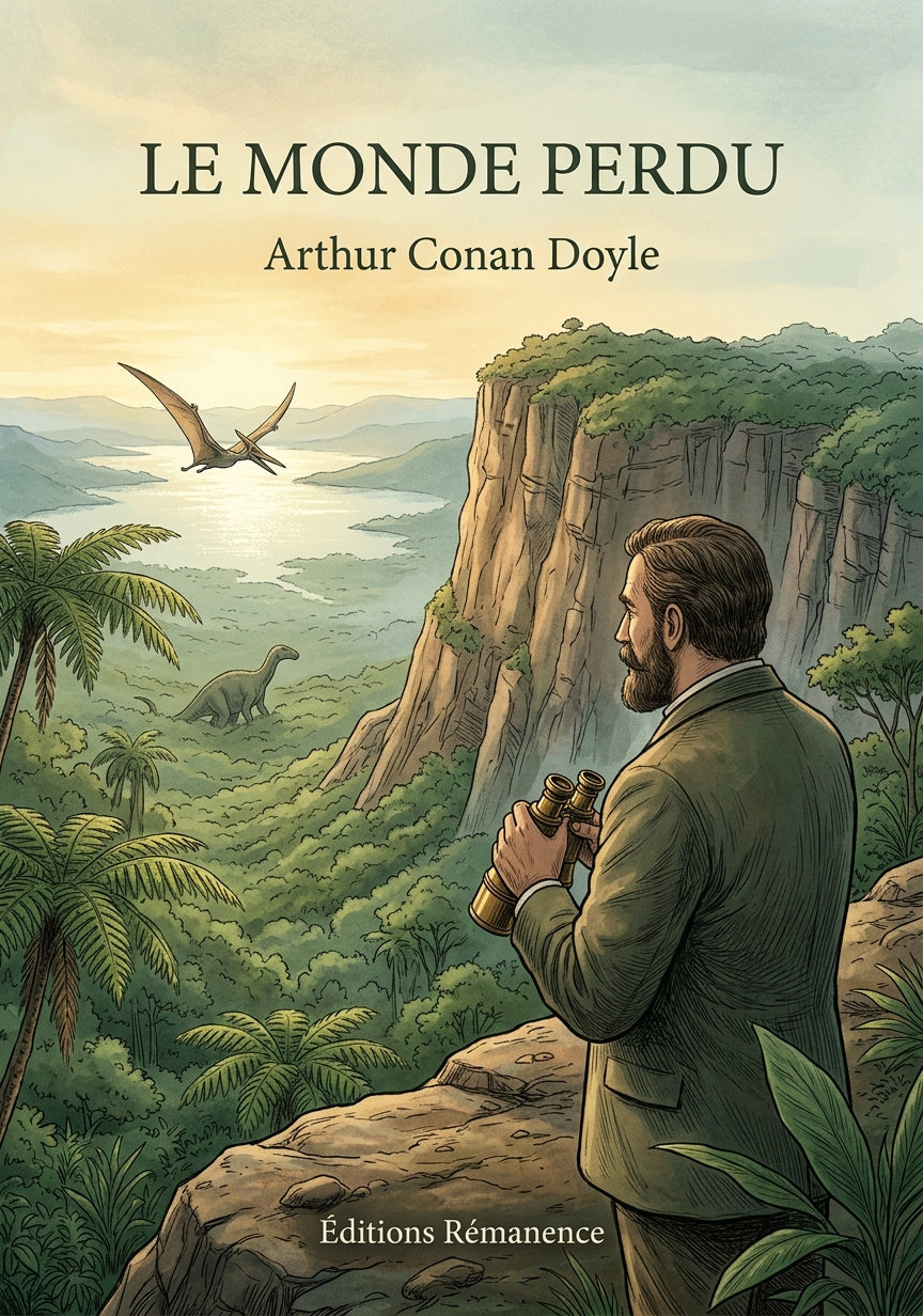 Livre Le Monde perdu par Arthur Conan Doyle - Couverture - Editions Remanence