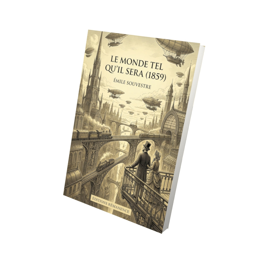 Livre Le Monde tel qu’il sera (1859) par Émile Souvestre - Vue 3D - Editions Remanence
