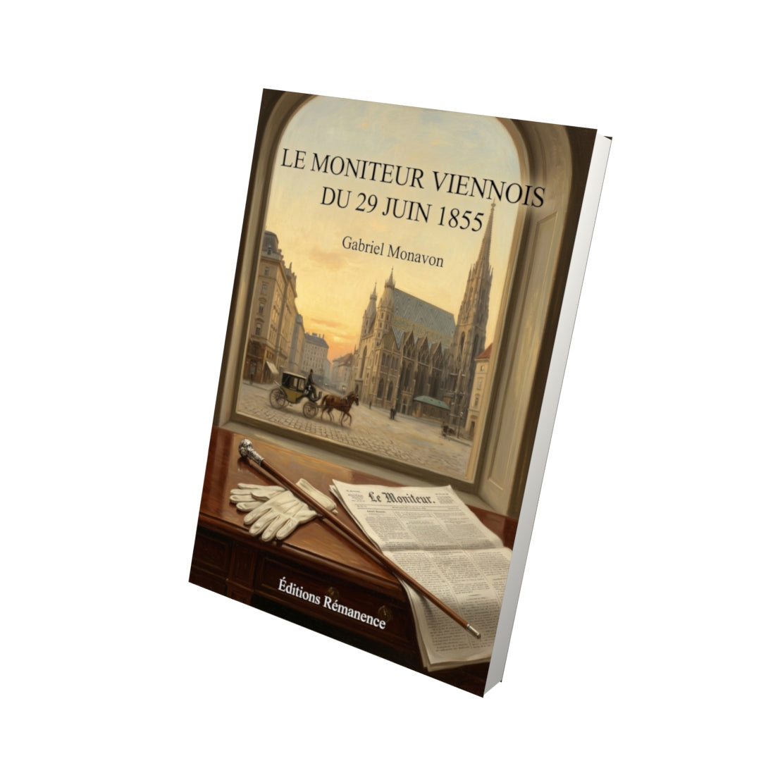 Livre Le Moniteur viennois du 29 juin 1855 par Gabriel Monavon - Vue 3D - Editions Remanence