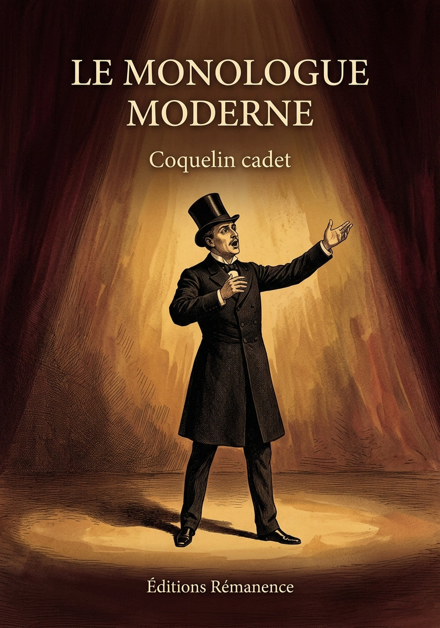 Livre Le Monologue moderne par Coquelin cadet - Couverture - Editions Remanence
