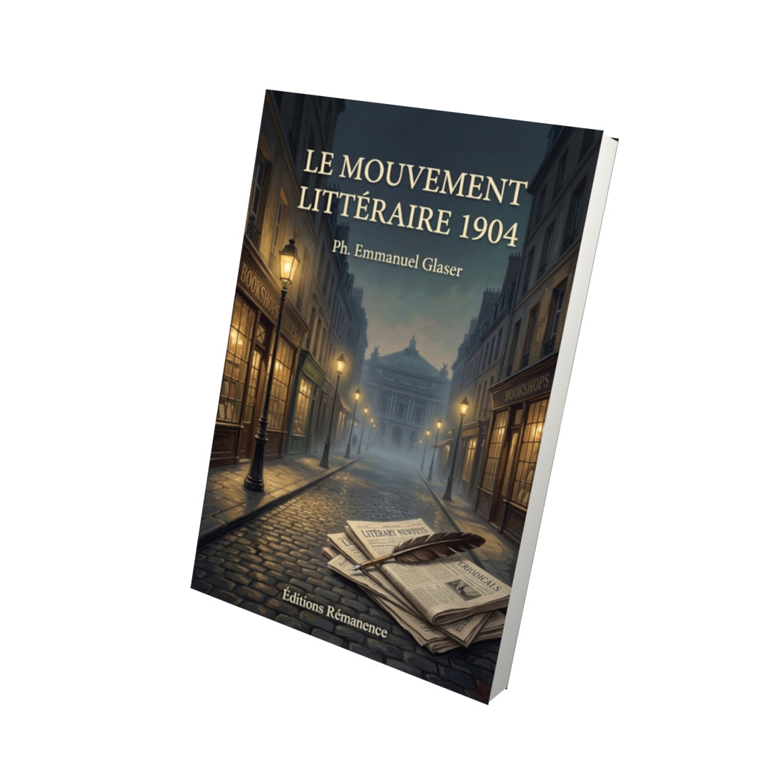 Livre Le Mouvement littéraire 1904 par Ph. Emmanuel Glaser - Vue 3D - Editions Remanence