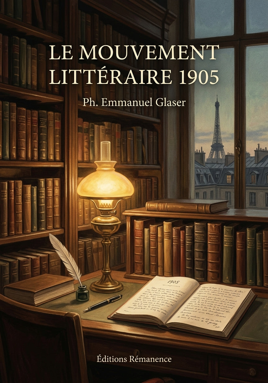 Livre Le Mouvement littéraire 1905 par Ph. Emmanuel Glaser - Couverture - Editions Remanence