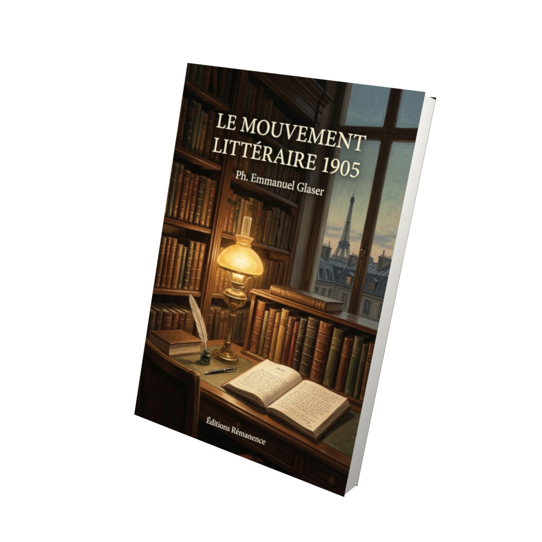 Livre Le Mouvement littéraire 1905 par Ph. Emmanuel Glaser - Vue 3D - Editions Remanence