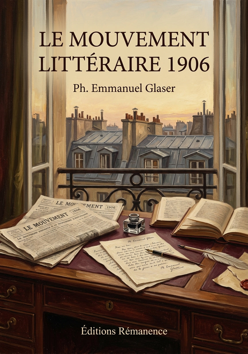 Livre Le Mouvement littéraire 1906 par Ph. Emmanuel Glaser - Couverture - Editions Remanence