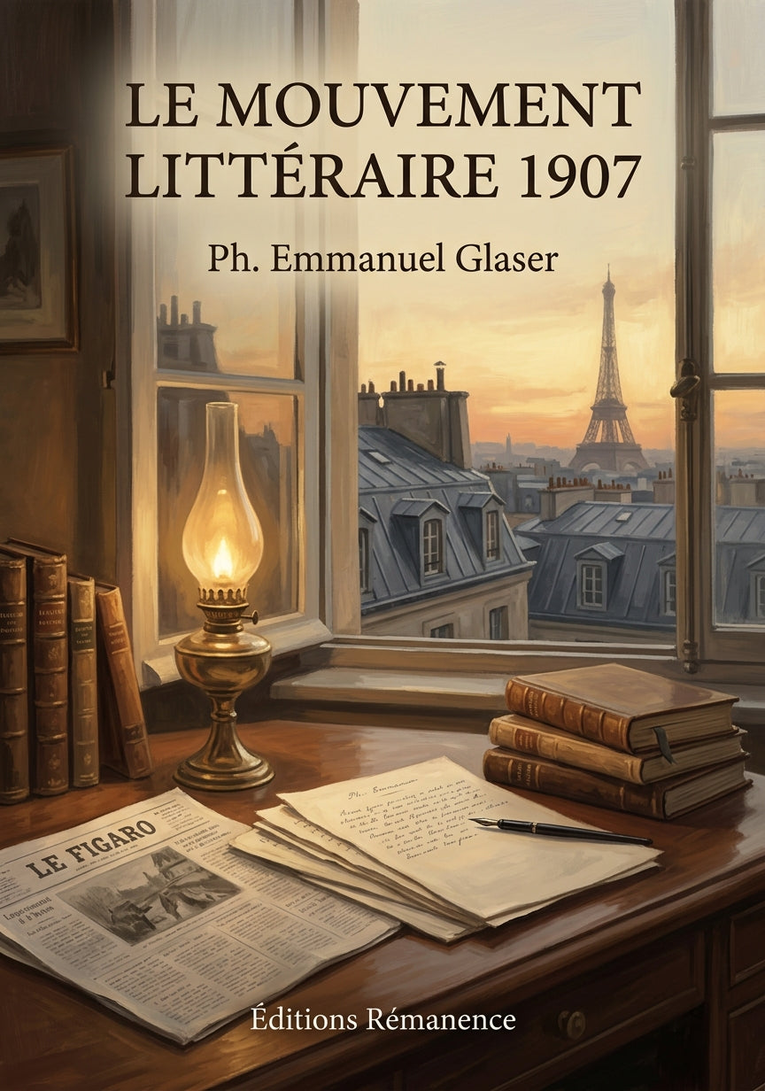 Livre Le Mouvement littéraire 1907 par Ph. Emmanuel Glaser - Couverture - Editions Remanence