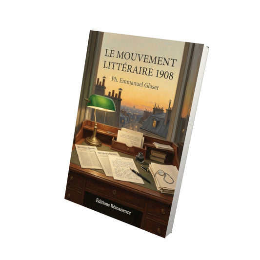Livre Le Mouvement littéraire 1908 par Ph. Emmanuel Glaser - Vue 3D - Editions Remanence