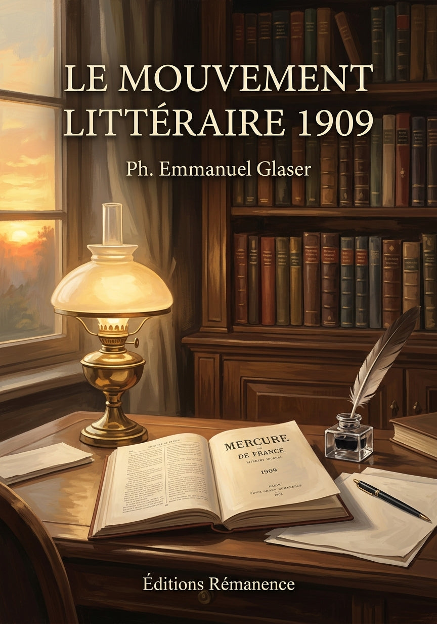 Livre Le Mouvement littéraire 1909 par Ph. Emmanuel Glaser - Couverture - Editions Remanence