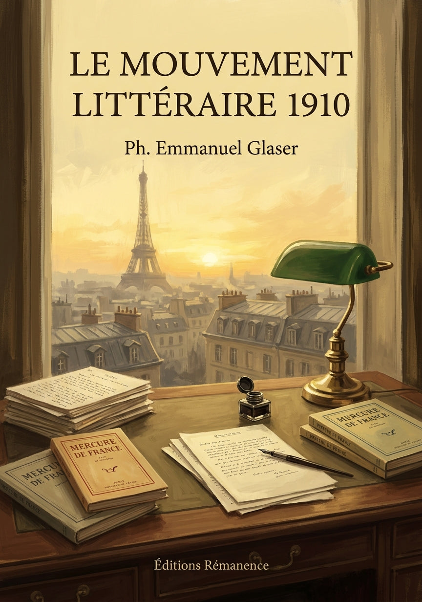 Livre Le Mouvement littéraire 1910 par Ph. Emmanuel Glaser - Couverture - Editions Remanence
