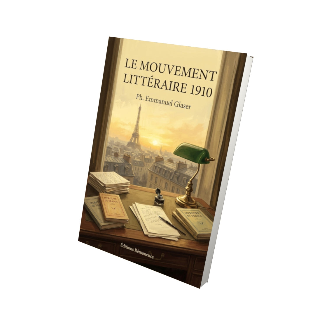 Livre Le Mouvement littéraire 1910 par Ph. Emmanuel Glaser - Vue 3D - Editions Remanence