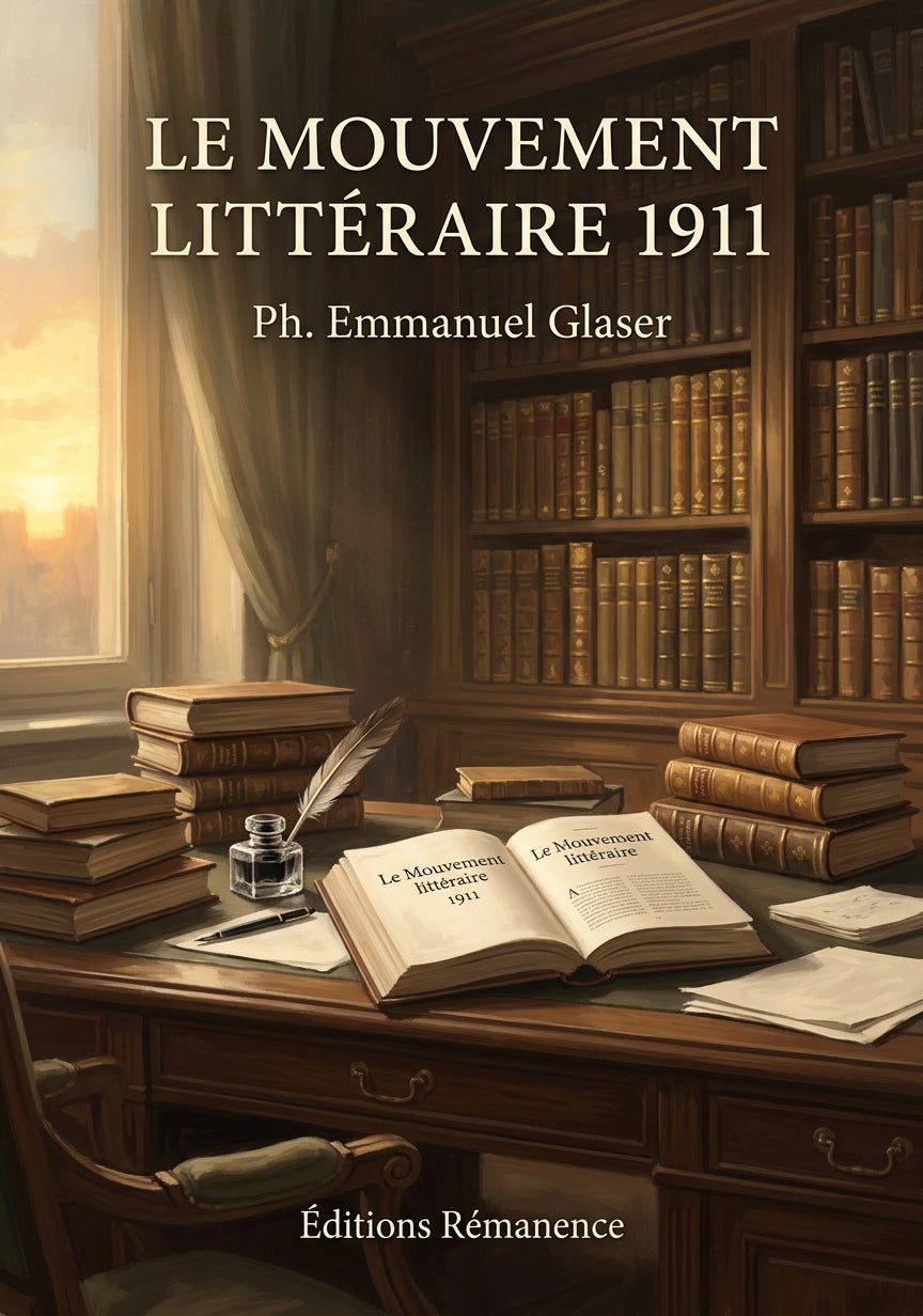 Livre Le Mouvement littéraire 1911 par Ph. Emmanuel Glaser - Couverture - Editions Remanence