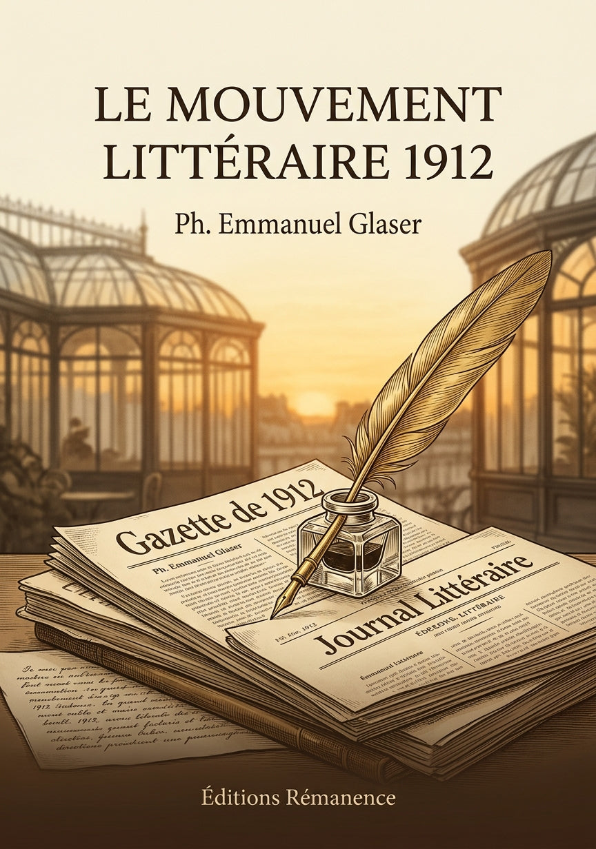 Livre Le Mouvement littéraire 1912 par Ph. Emmanuel Glaser - Couverture - Editions Remanence