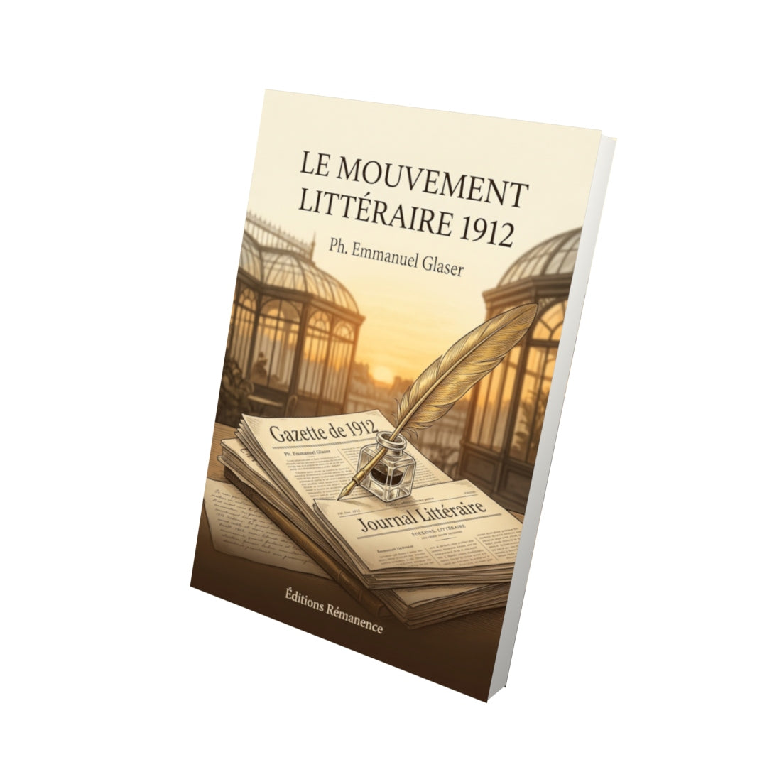 Livre Le Mouvement littéraire 1912 par Ph. Emmanuel Glaser - Vue 3D - Editions Remanence