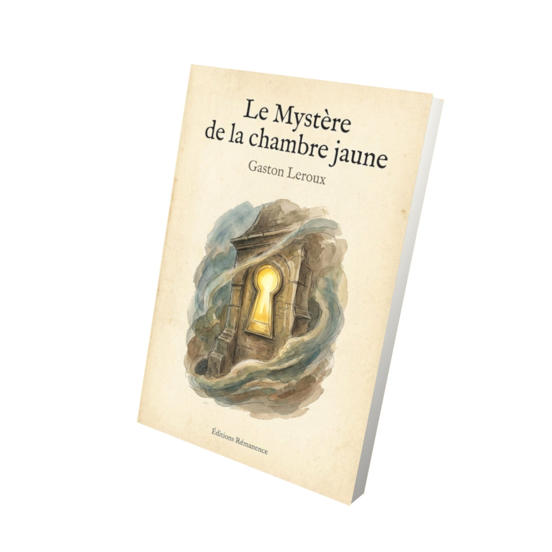 Livre Le Mystère de la chambre jaune-Gaston Leroux - Vue 3D - Editions Remanence