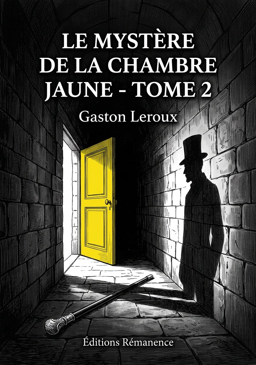 Livre Le Mystère de la chambre jaune - Tome 2 par Gaston Leroux - Couverture - Editions Remanence