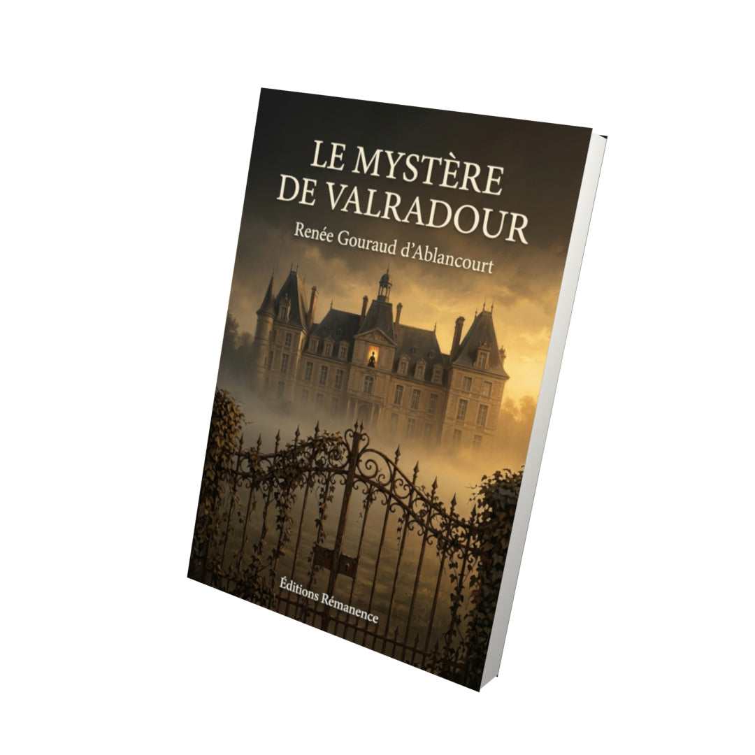 Livre Le Mystère de Valradour par Renée Gouraud d’Ablancourt - Vue 3D - Editions Remanence