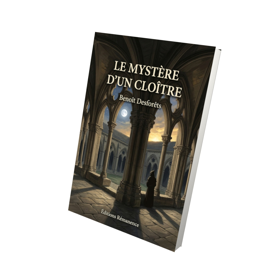 Livre Le mystère d’un cloître par Benoît Desforêts - Vue 3D - Editions Remanence