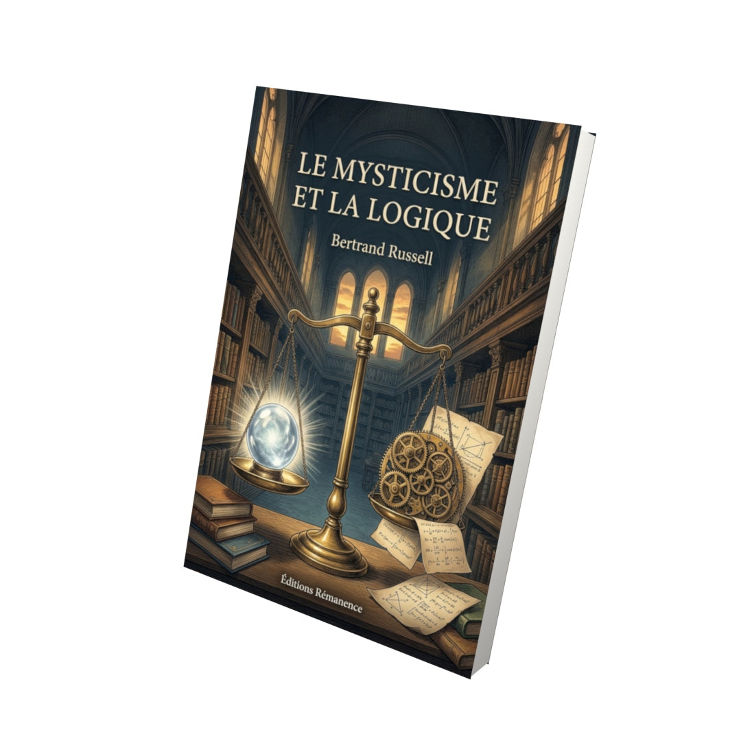 Livre Le Mysticisme et la Logique par Bertrand Russell - Vue 3D - Editions Remanence