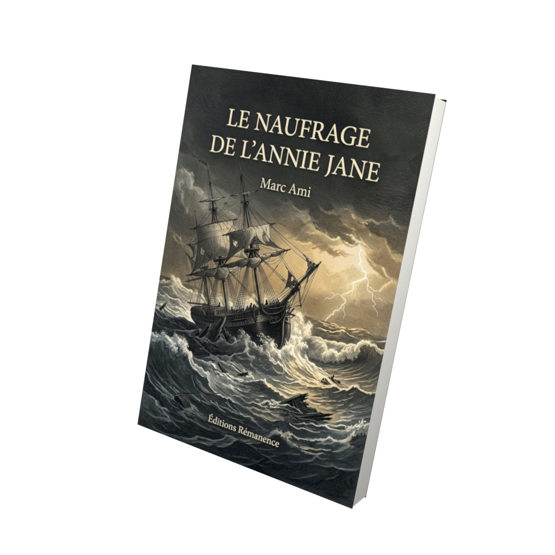 Livre Le naufrage de l’Annie Jane par Marc Ami - Vue 3D - Editions Remanence