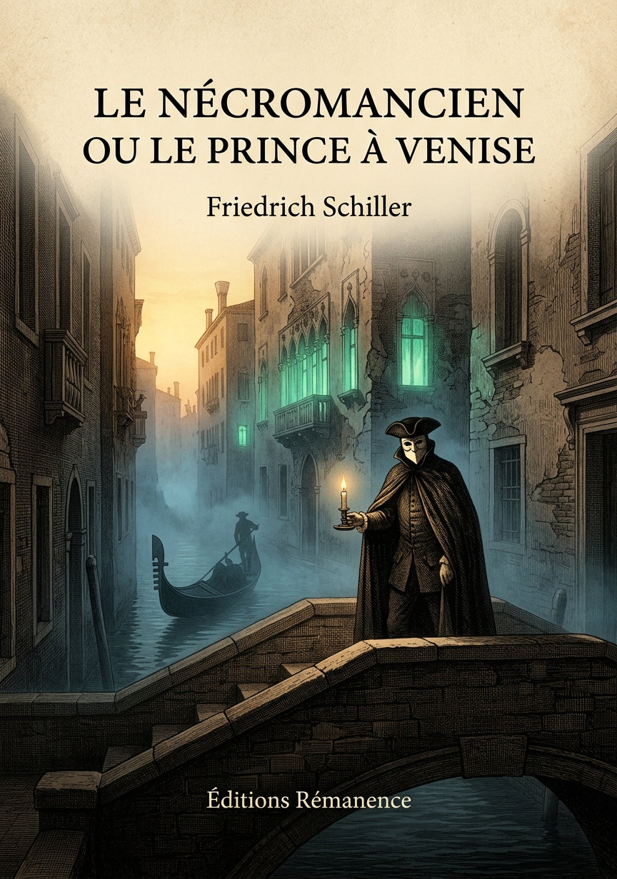 Livre Le Nécromancien ou le Prince à Venise par Friedrich Schiller - Couverture - Editions Remanence