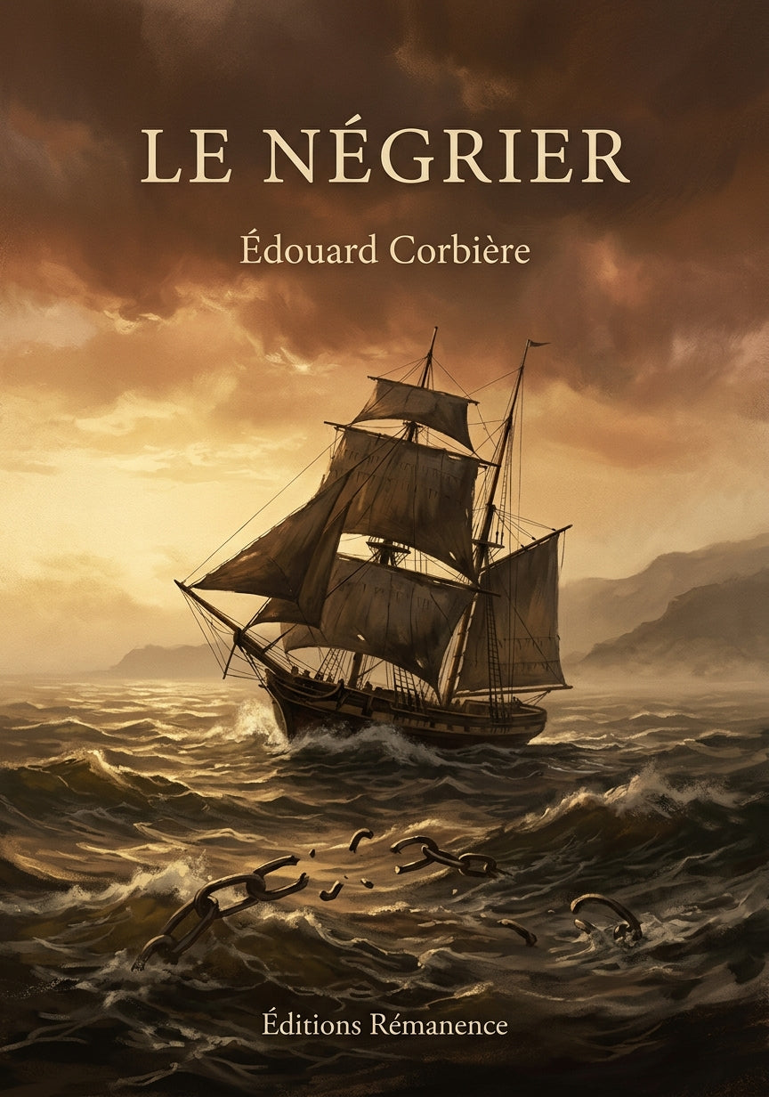 Livre Le Négrier par Édouard Corbière - Couverture - Editions Remanence