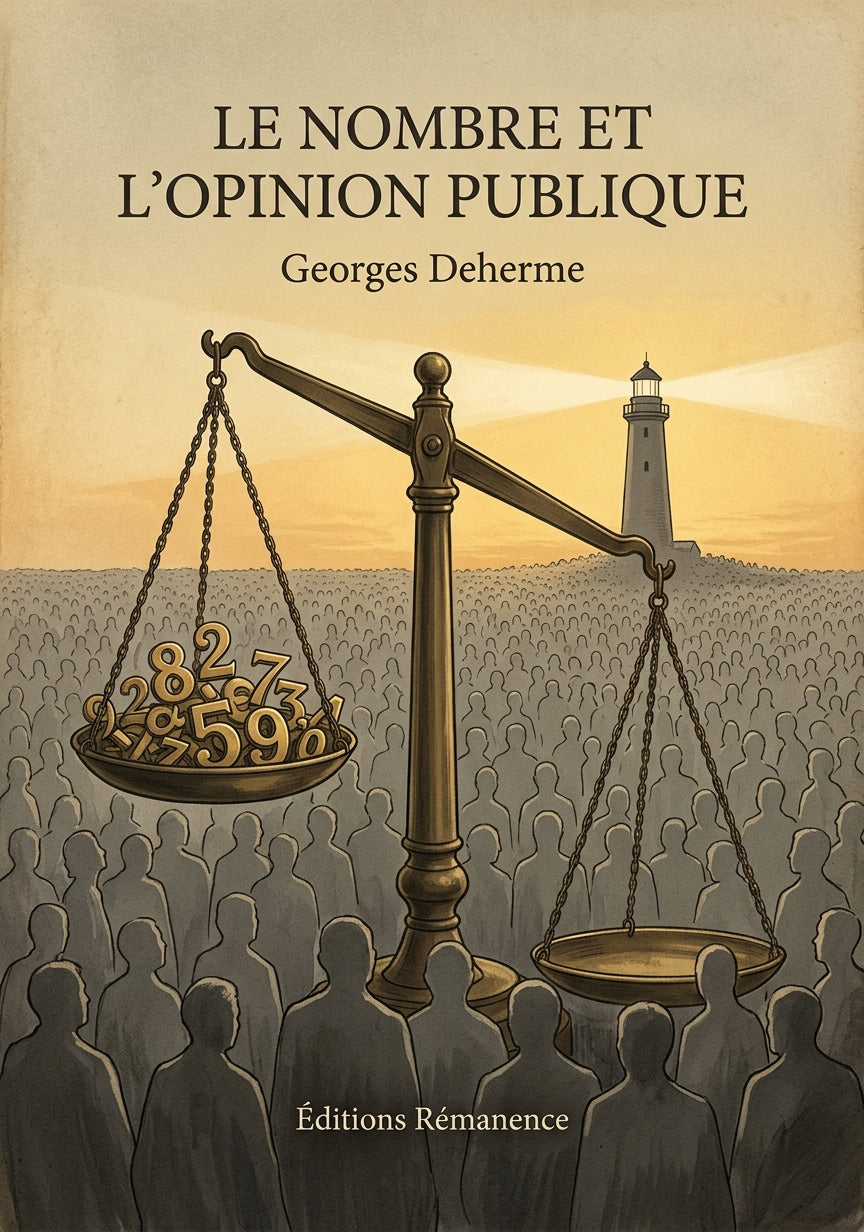 Livre Le nombre et l’opinion publique par Georges Deherme - Couverture - Editions Remanence