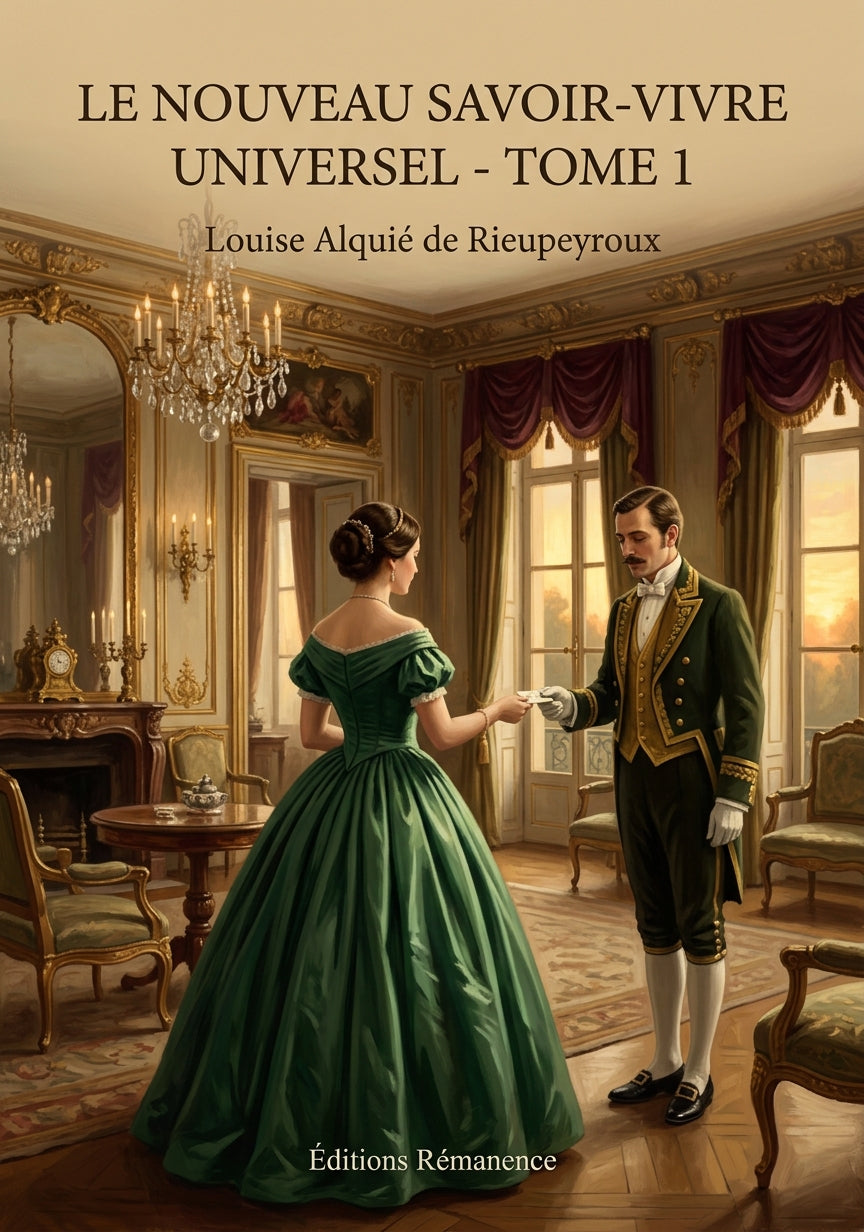 Livre Le Nouveau Savoir-vivre universel - Tome 1 par Louise Alquié de Rieupeyroux - Couverture - Editions Remanence