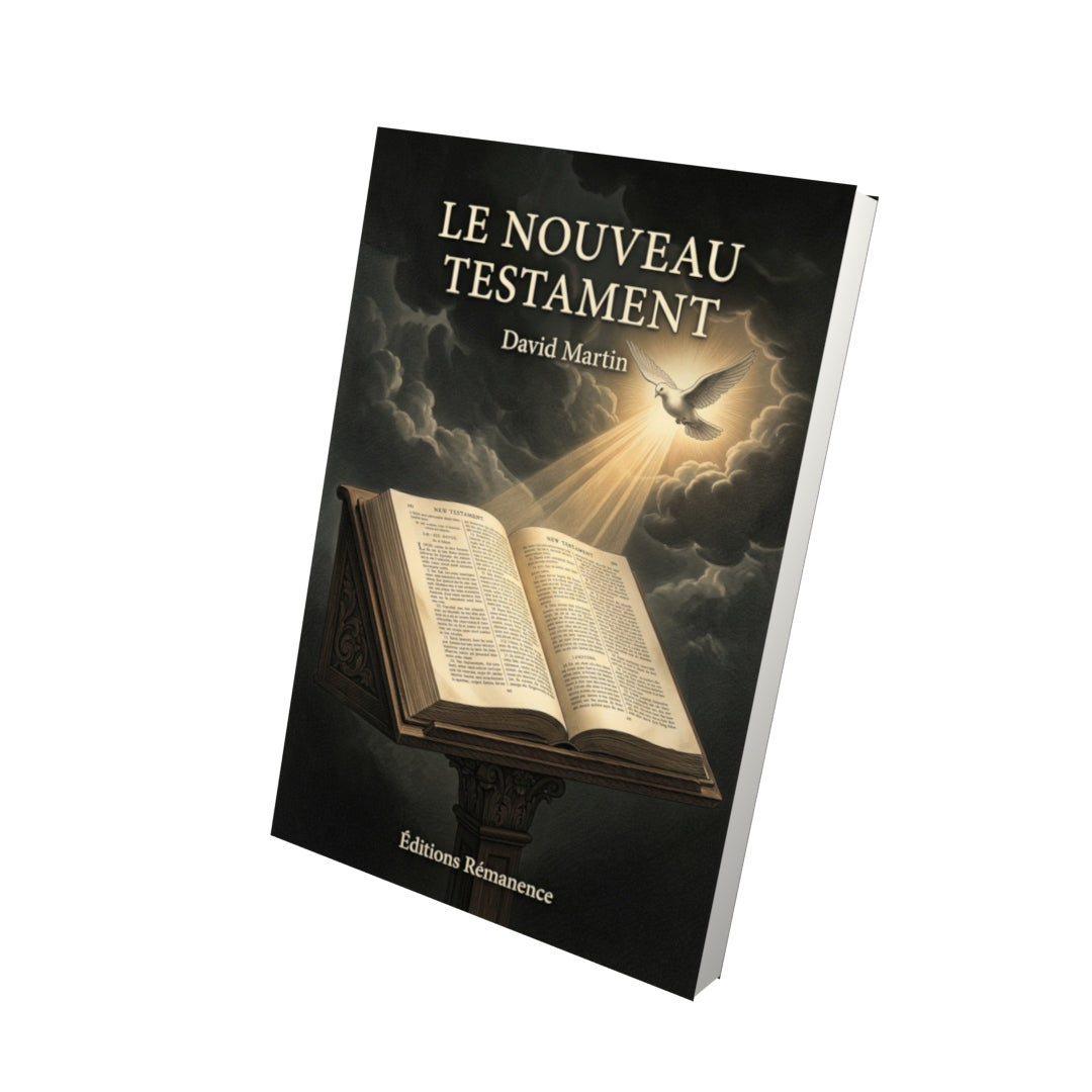 Livre Le Nouveau Testament par David Martin - Vue 3D - Editions Remanence