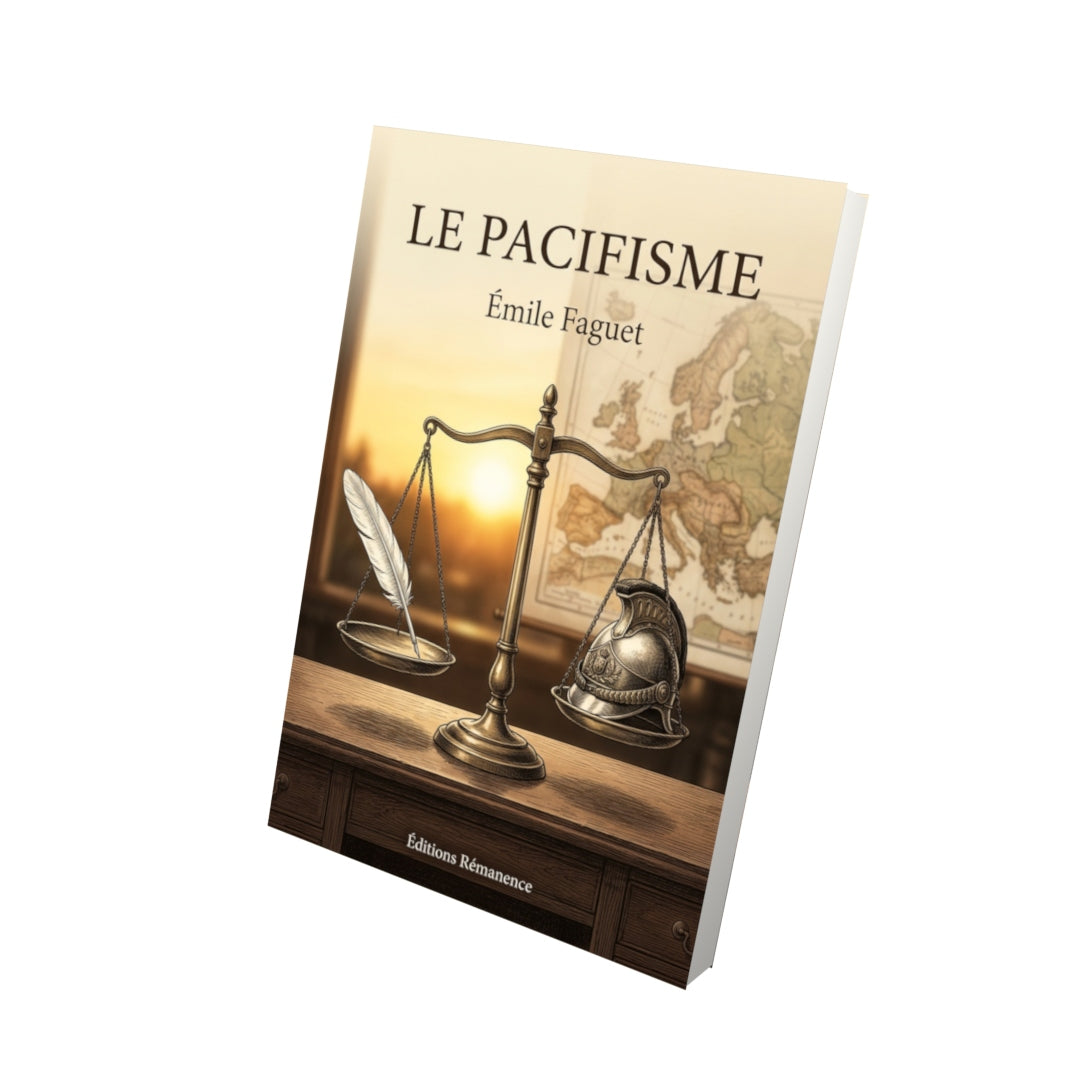 Livre Le Pacifisme par Émile Faguet - Vue 3D - Editions Remanence