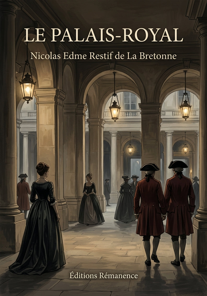 Livre Le Palais-Royal par Nicolas Edme Restif de La Bretonne - Couverture - Editions Remanence