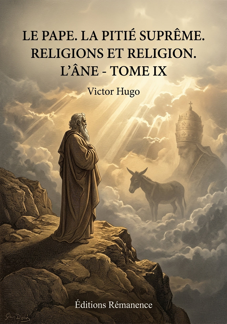 Livre Le Pape. La Pitié suprême. Religions et Religion. L’Âne - Tome IX par Victor Hugo - Couverture - Editions Remanence