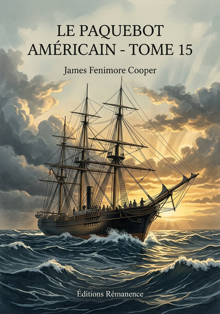 Livre Le Paquebot américain - Tome 15 par James Fenimore Cooper - Couverture - Editions Remanence