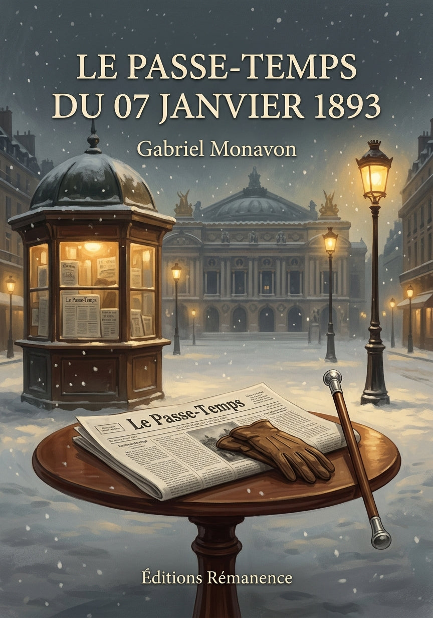 Livre Le Passe-Temps du 07 janvier 1893 par Gabriel Monavon - Couverture - Editions Remanence
