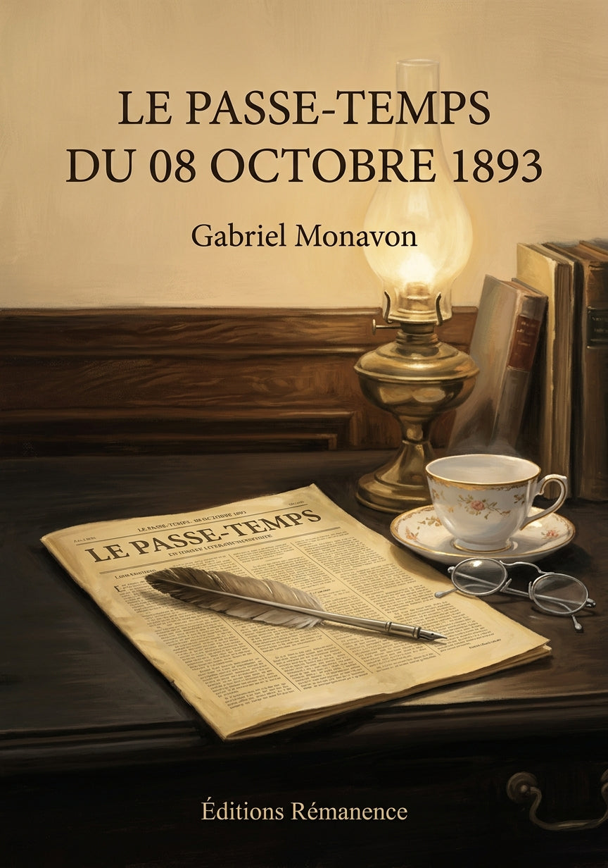 Livre Le Passe-Temps du 08 octobre 1893 par Gabriel Monavon - Couverture - Editions Remanence