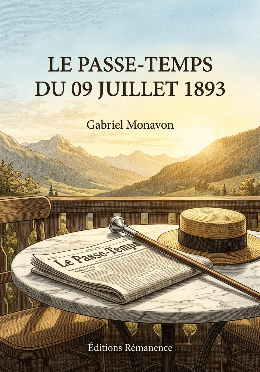 Livre Le Passe-Temps du 09 juillet 1893 par Gabriel Monavon - Couverture - Editions Remanence