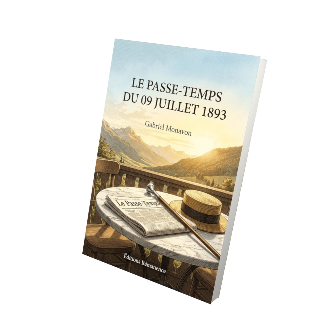 Livre Le Passe-Temps du 09 juillet 1893 par Gabriel Monavon - Vue 3D - Editions Remanence