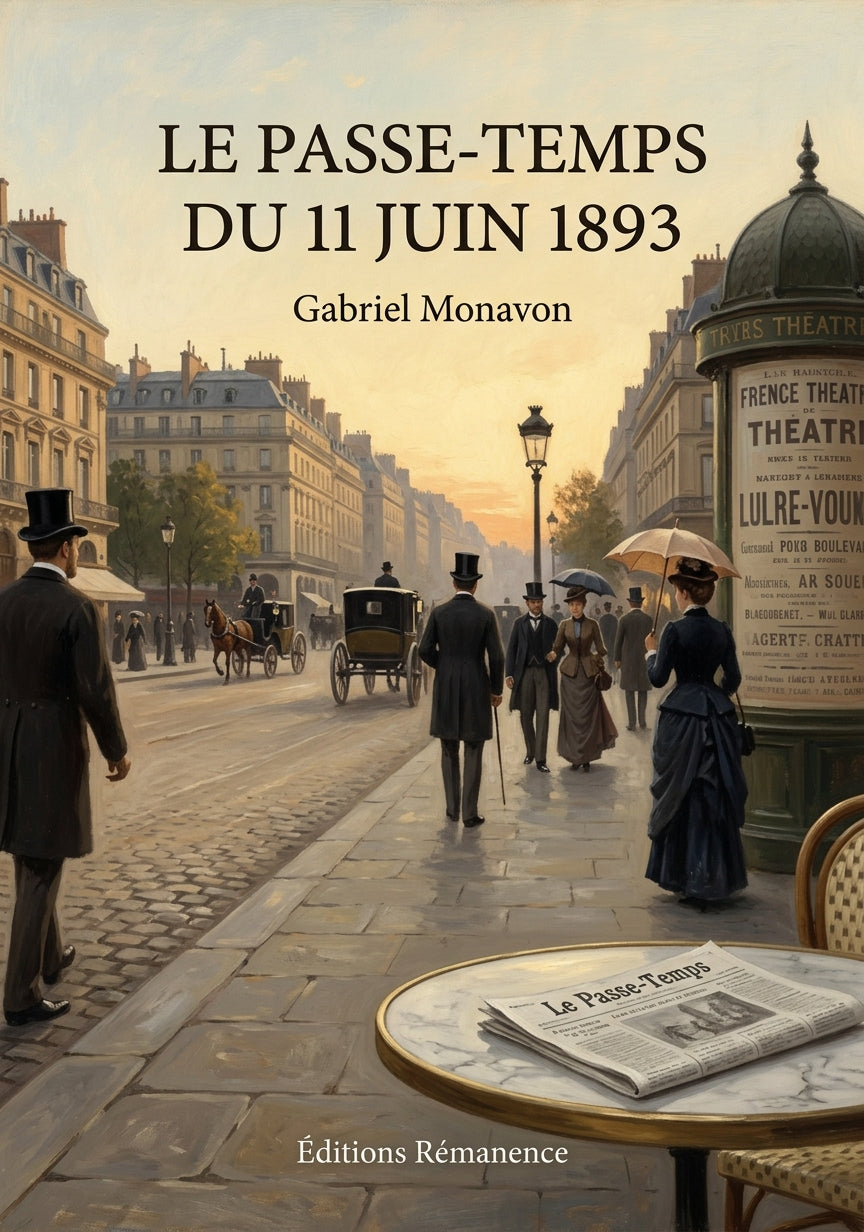 Livre Le Passe-Temps du 11 juin 1893 par Gabriel Monavon - Couverture - Editions Remanence