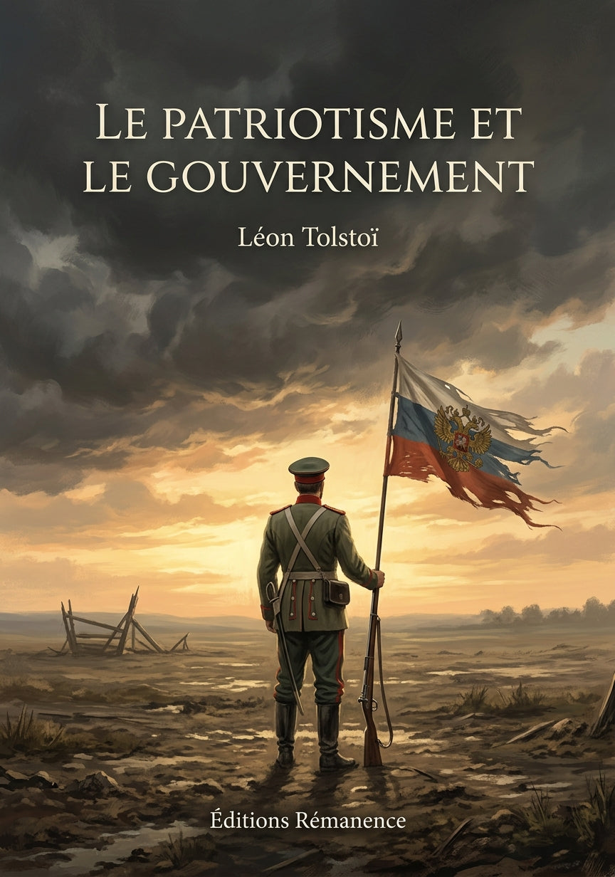 Livre Le Patriotisme et le gouvernement par Léon Tolstoï - Couverture - Editions Remanence