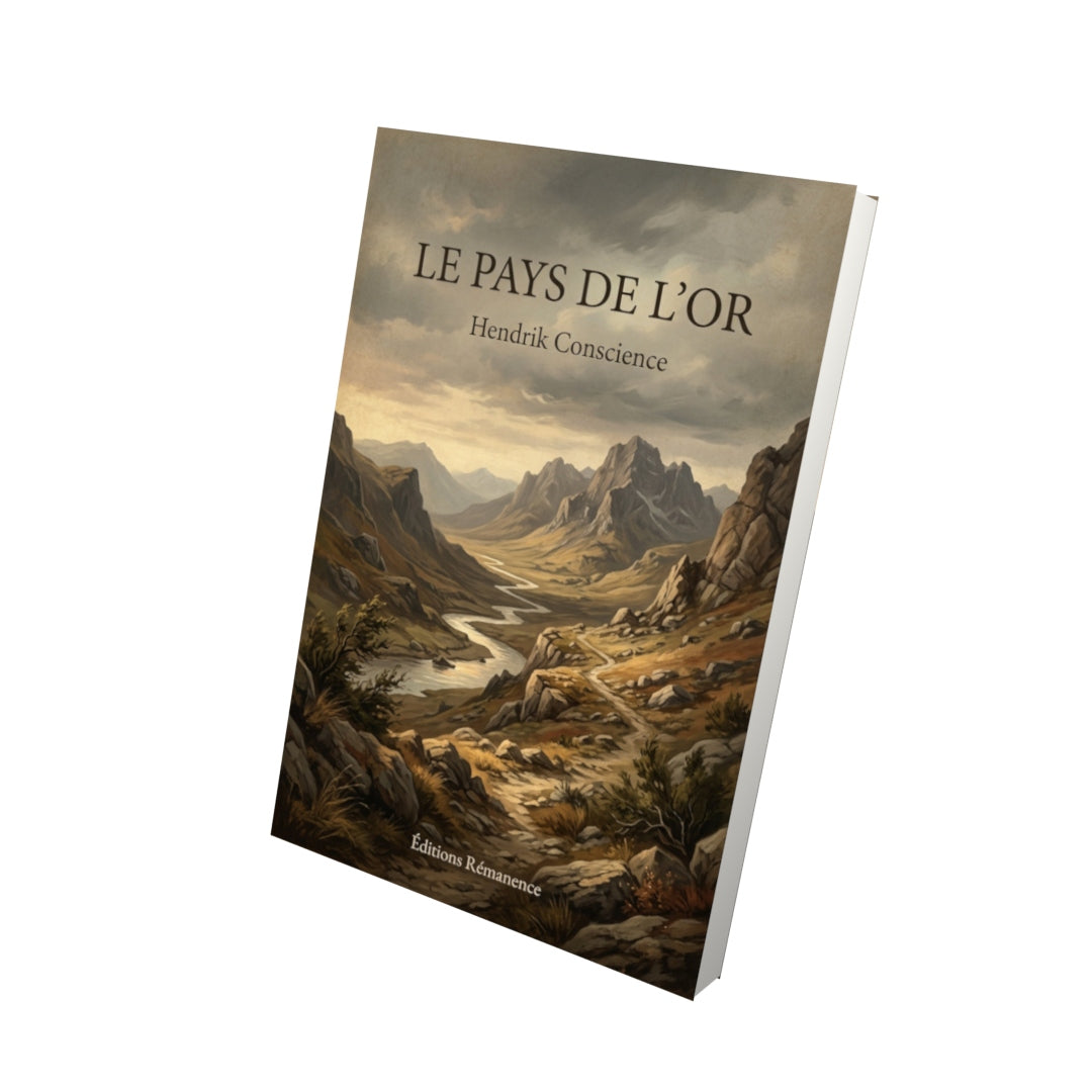 Livre Le Pays de l’or - Hendrik Conscience - Vue 3D - Editions Remanence