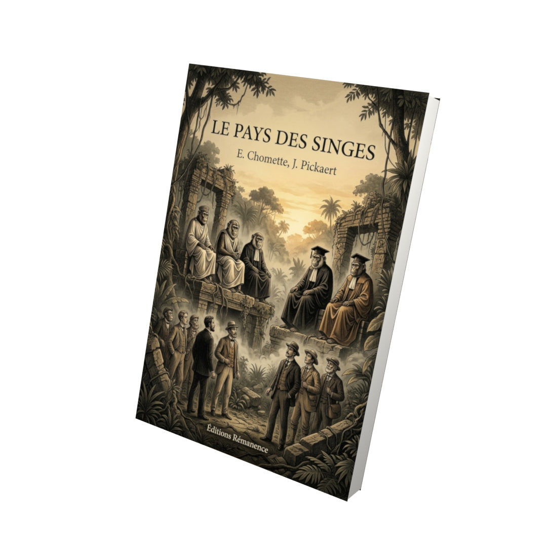 Livre Le Pays des singes par E. Chomette, J. Pickaert - Vue 3D - Editions Remanence