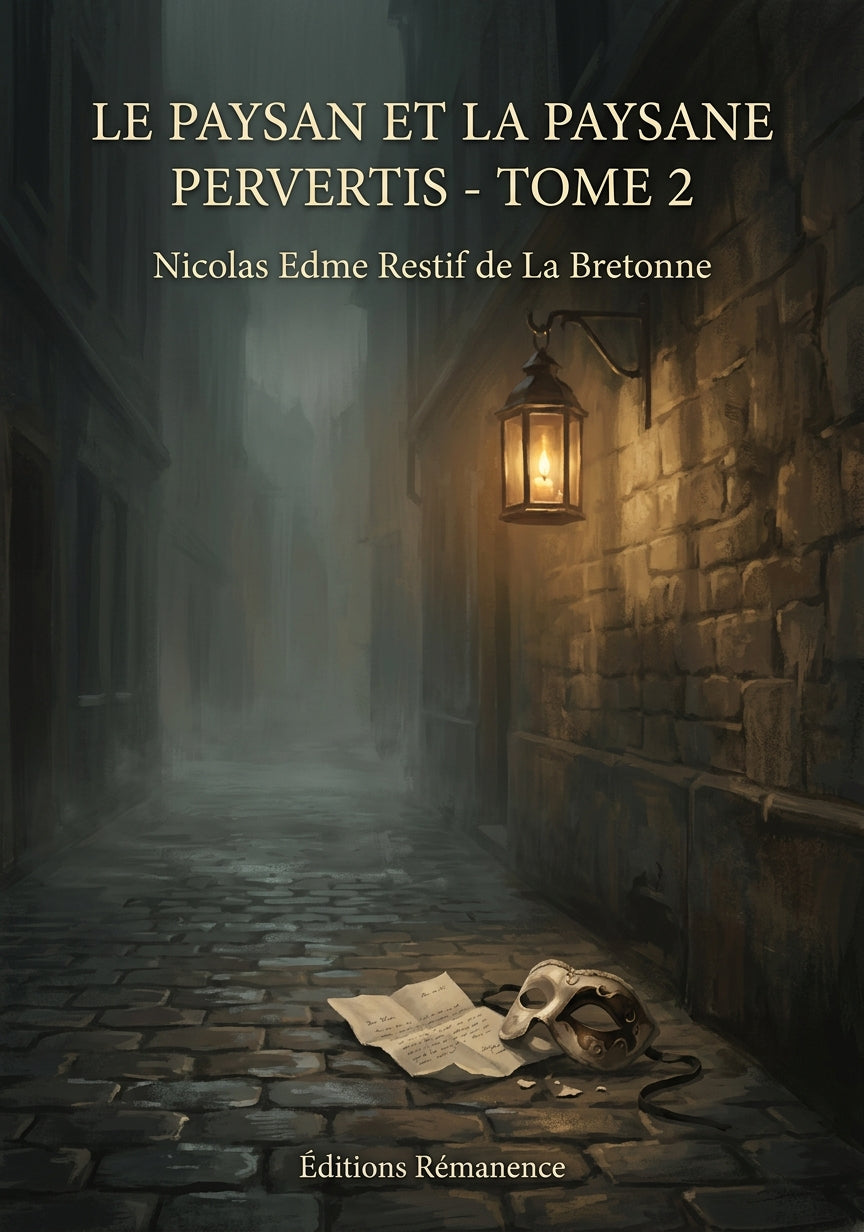 Livre Le Paysan et la paysane pervertis - Tome 2 par Nicolas Edme Restif de La Bretonne - Couverture - Editions Remanence