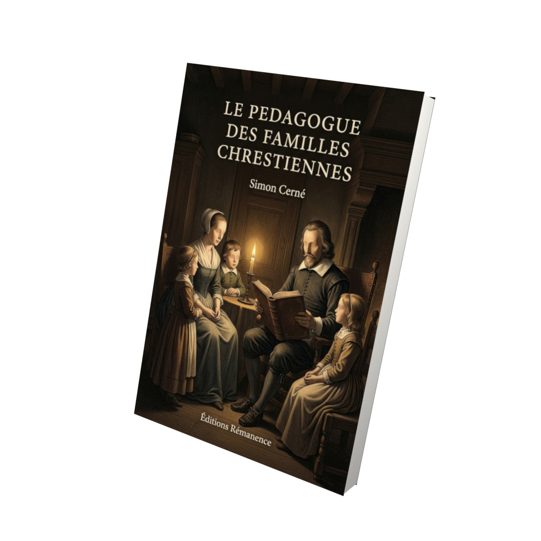 Livre Le Pedagogue des familles chrestiennes par Simon Cerné - Vue 3D - Editions Remanence